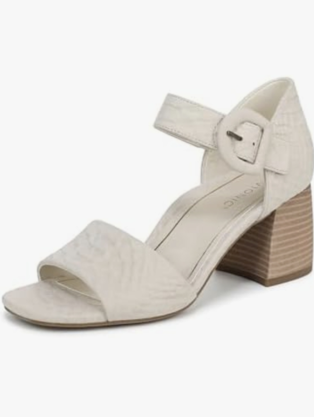 NEW Vionic Chardonnay Sandals Ivory Leather Dress Heels Comfort Support Sz 9.5